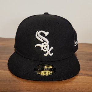 Chicago White Sox MLB New Era 59FIFTY Authentic Black Fitted Hat Size 8